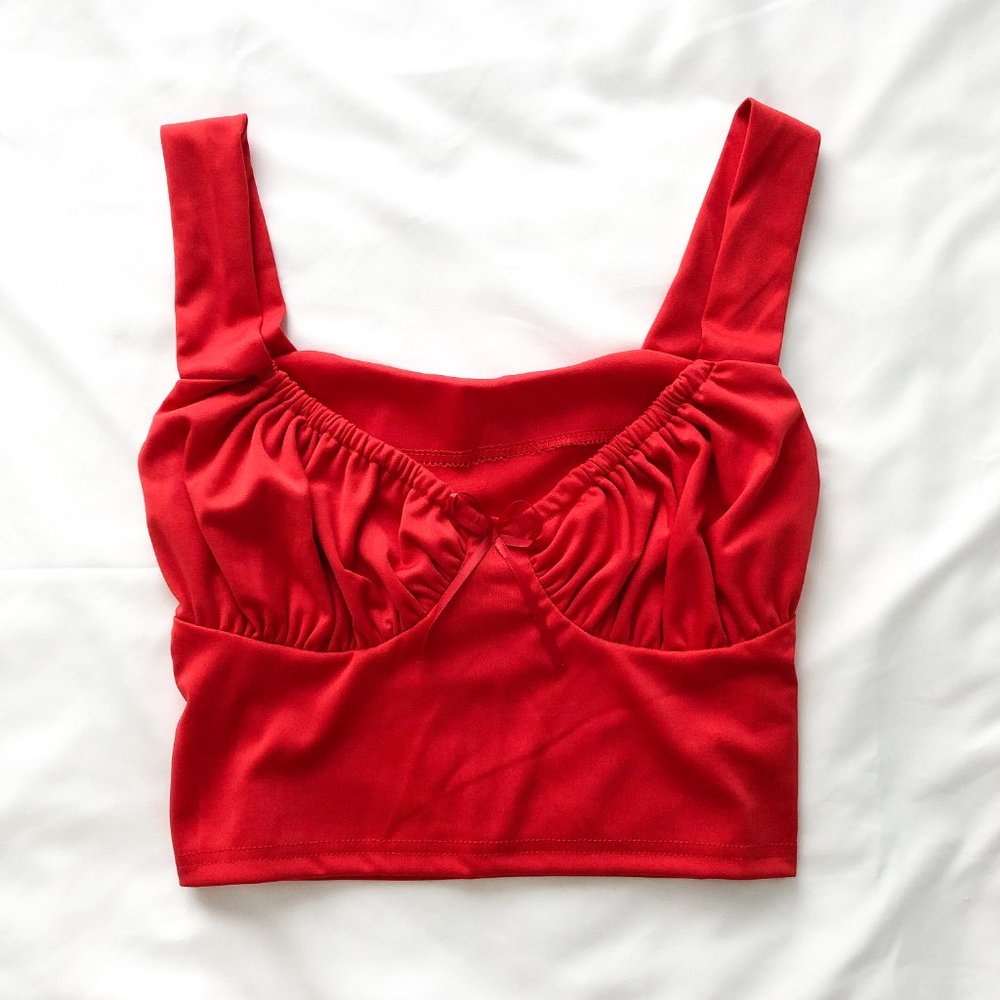 Milkmaid Ruched Tank Top - Picture 5 of 7